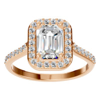 RI-5374 Rose Gold Ring SET - Front View
