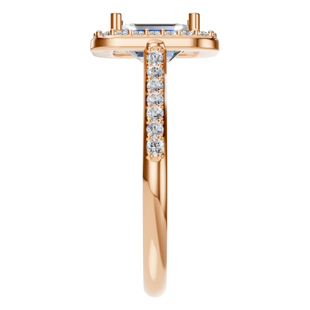 RI-5374 Rose Gold Ring SET - Side View