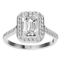 RI-5374 White Gold Ring SET - Front View