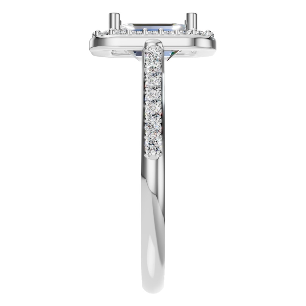 RI-5374 White Gold Ring SET - Side View