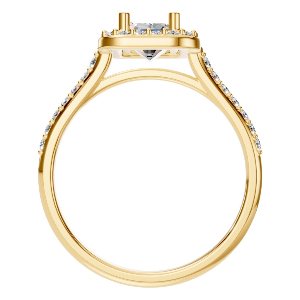 RI-5374 Yellow Gold Ring SET - Top View