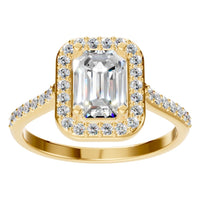 RI-5374 Yellow Gold Ring SET - Front View
