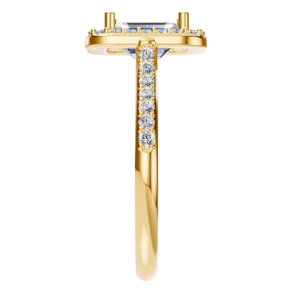 RI-5374 Yellow Gold Ring SET - Side View