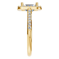 RI-5374 Yellow Gold Ring SET - Side View
