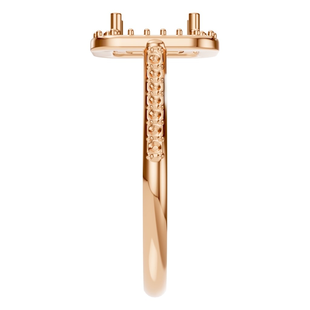 RI-5374 Rose Gold Ring UNSET - Side View