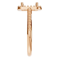 RI-5374 Rose Gold Ring UNSET - Side View