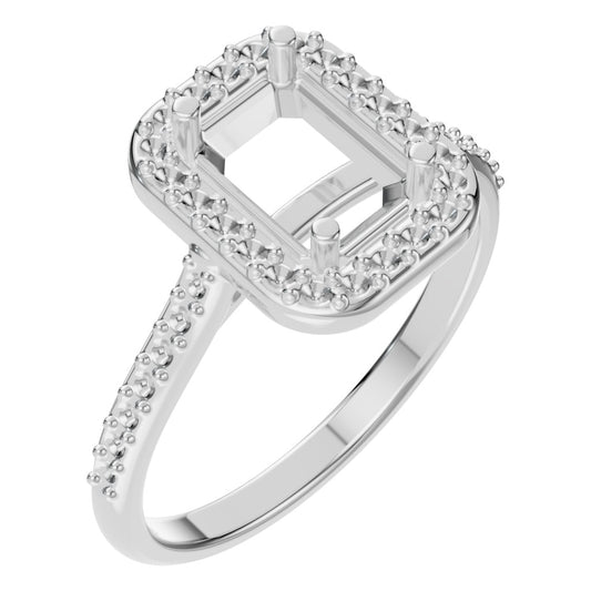 RI-5374 White Gold Ring UNSET - Main View