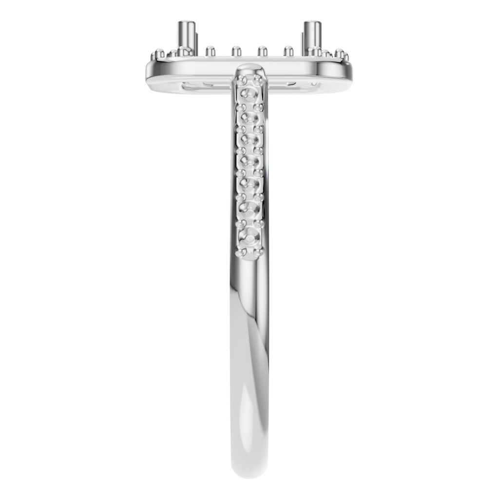 RI-5374 White Gold Ring UNSET - Side View