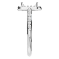 RI-5374 White Gold Ring UNSET - Side View