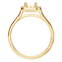RI-5374 Yellow Gold Ring UNSET - Top View