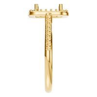 RI-5374 Yellow Gold Ring UNSET - Side View