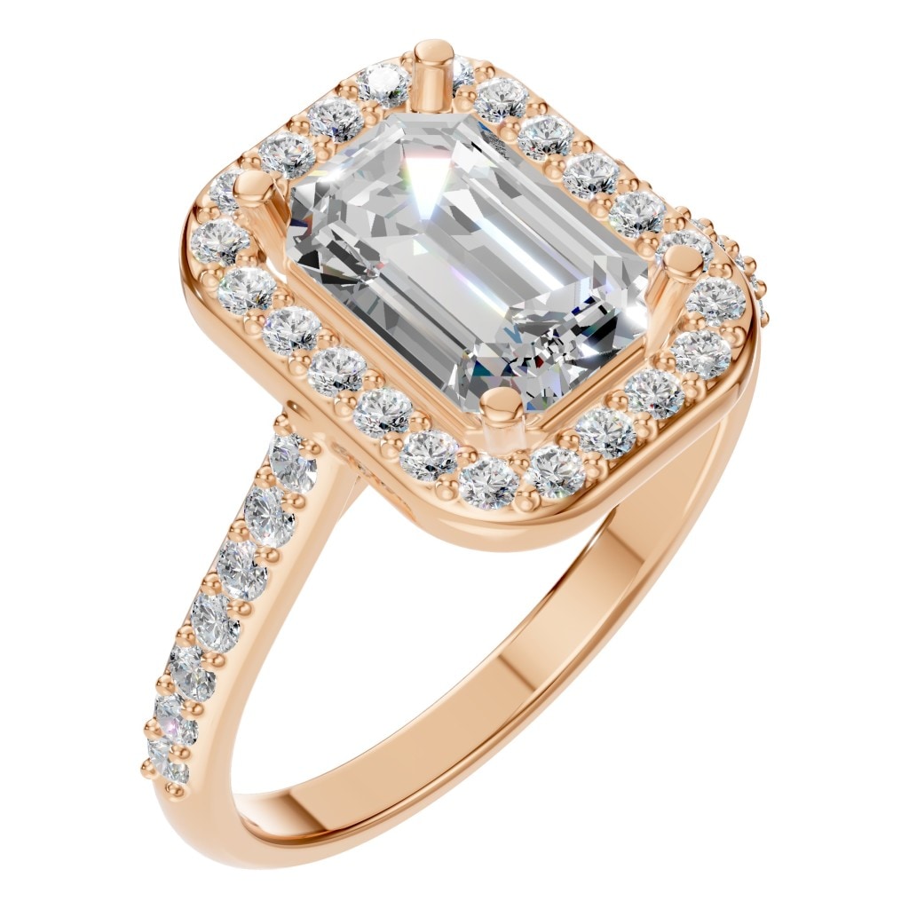 RI-5374 Rose Gold Ring SET - Main View