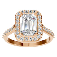 RI-5374 Rose Gold Ring SET - Front View