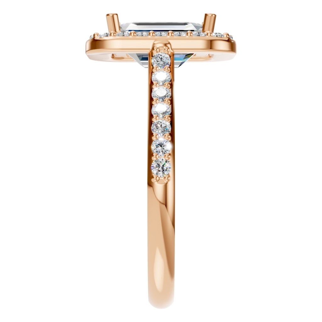 RI-5374 Rose Gold Ring SET - Side View