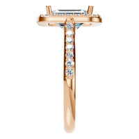 RI-5374 Rose Gold Ring SET - Side View