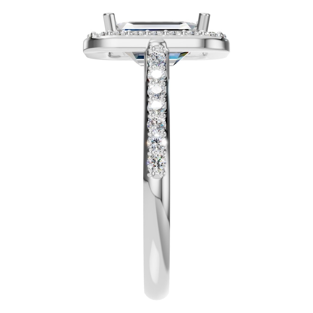 RI-5374 White Gold Ring SET - Side View