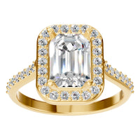 RI-5374 Yellow Gold Ring SET - Front View