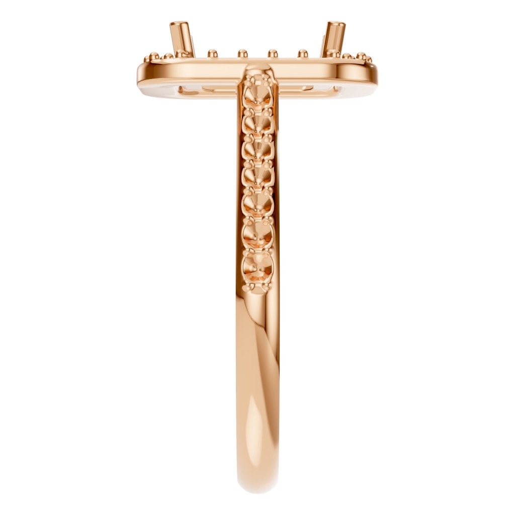 RI-5374 Rose Gold Ring UNSET - Side View