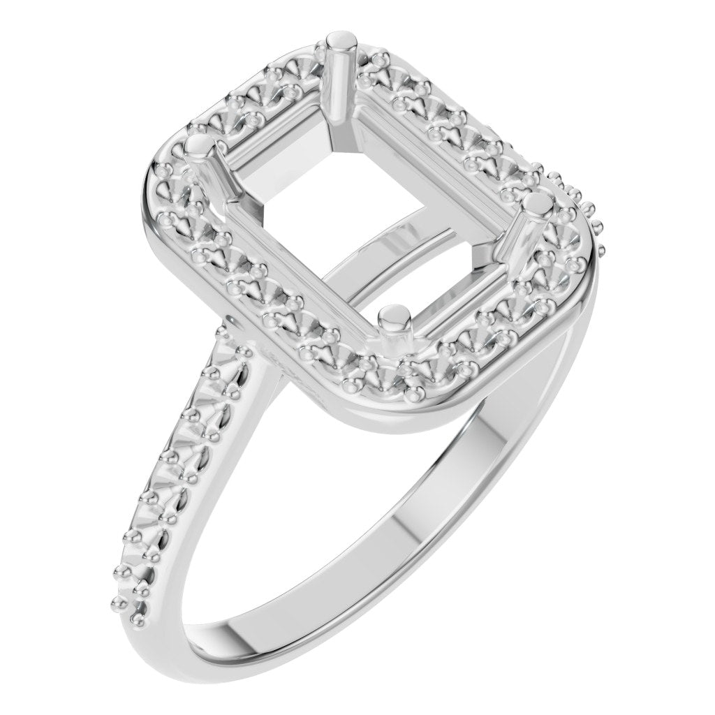 RI-5374 White Gold Ring UNSET - Main View