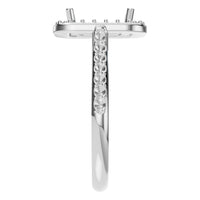 RI-5374 White Gold Ring UNSET - Side View