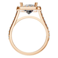 RI-5374 Rose Gold Ring SET - Top View