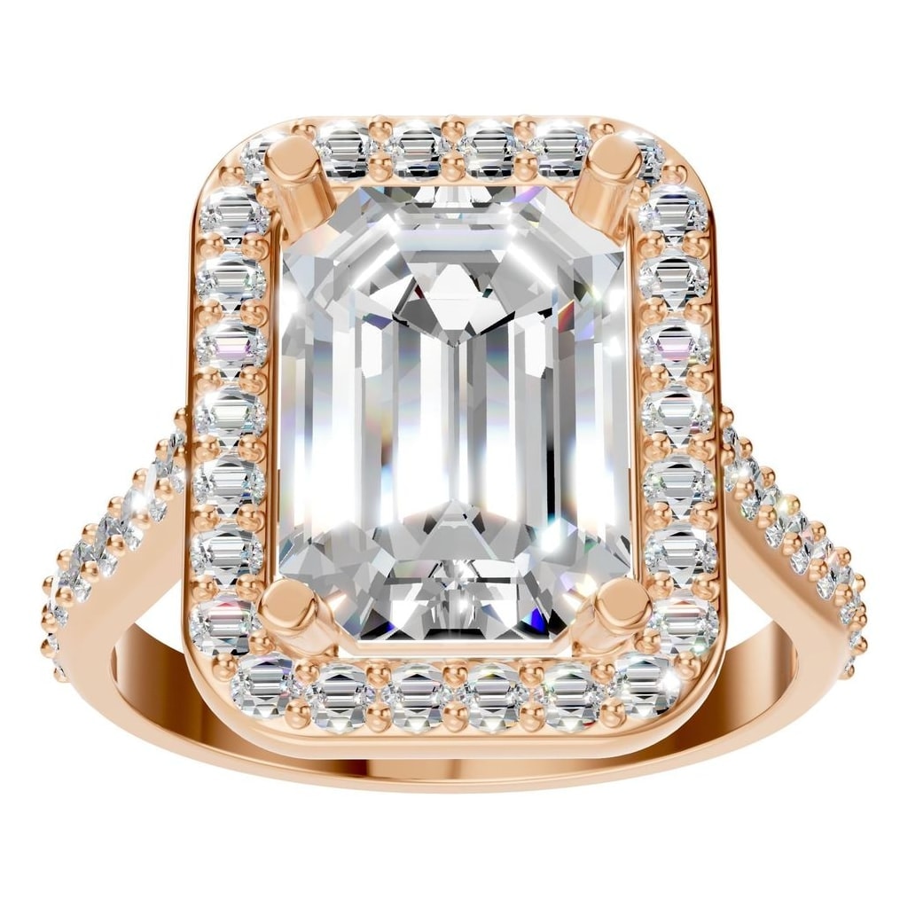 RI-5374 Rose Gold Ring SET - Front View