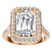 RI-5374 Rose Gold Ring SET - Front View