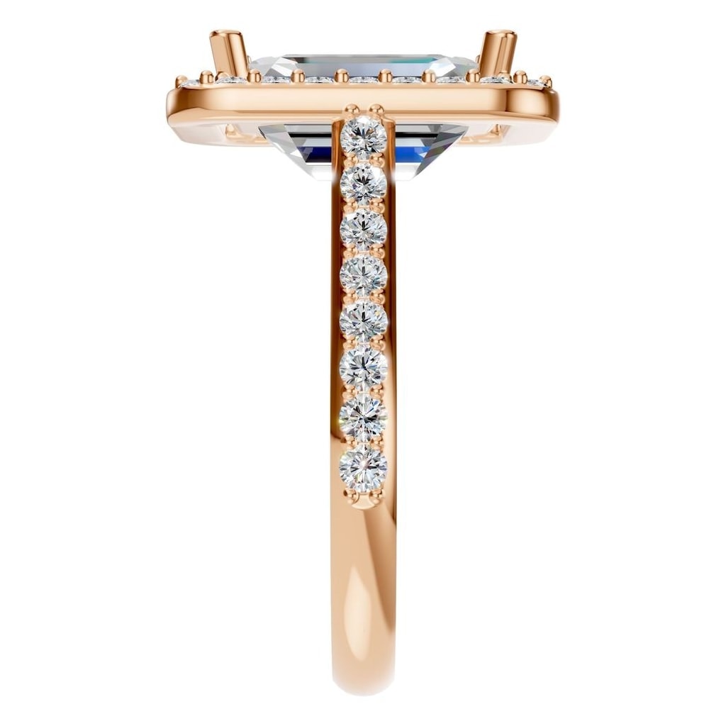 RI-5374 Rose Gold Ring SET - Side View