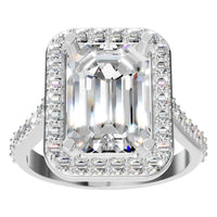 RI-5374 White Gold Ring SET - Front View