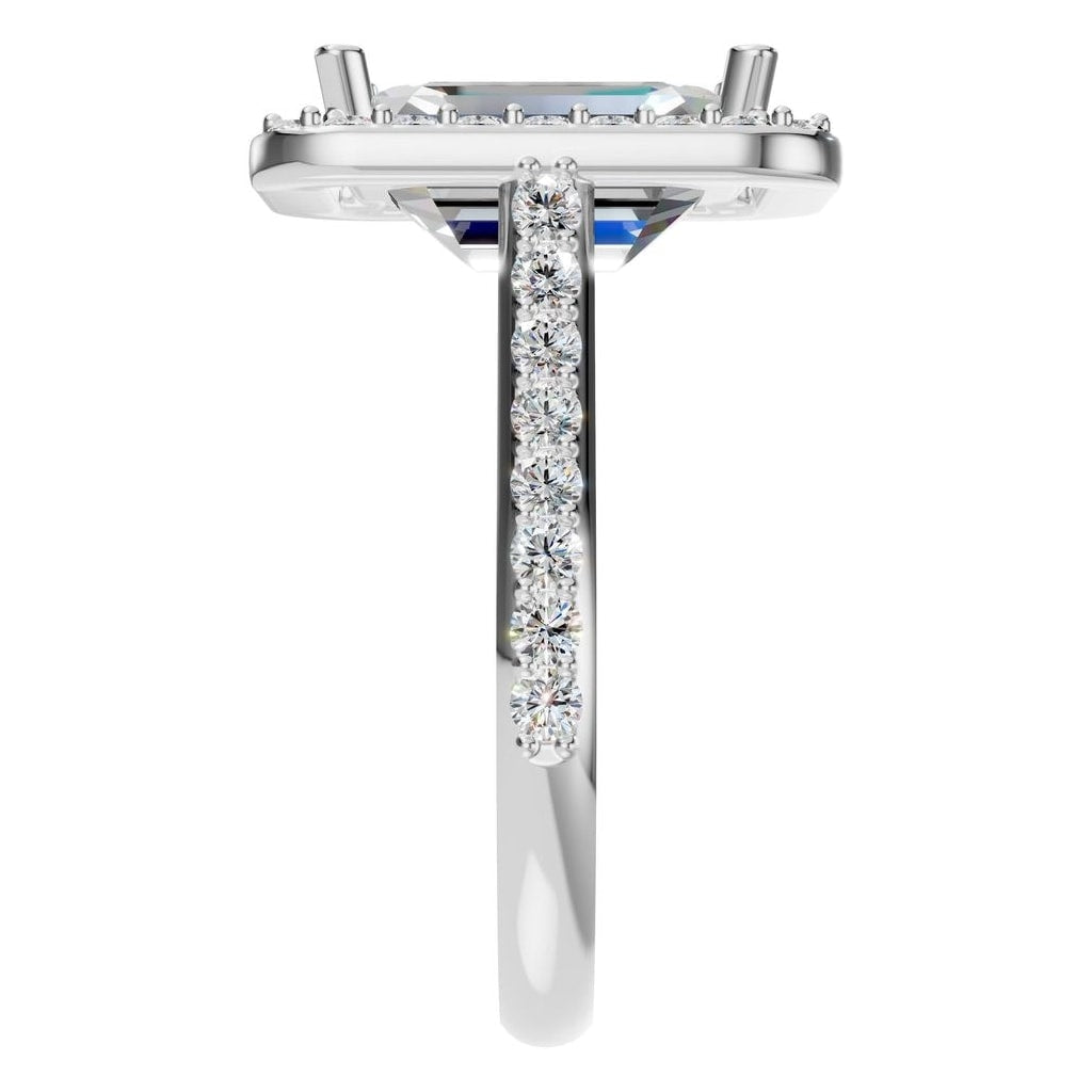 RI-5374 White Gold Ring SET - Side View