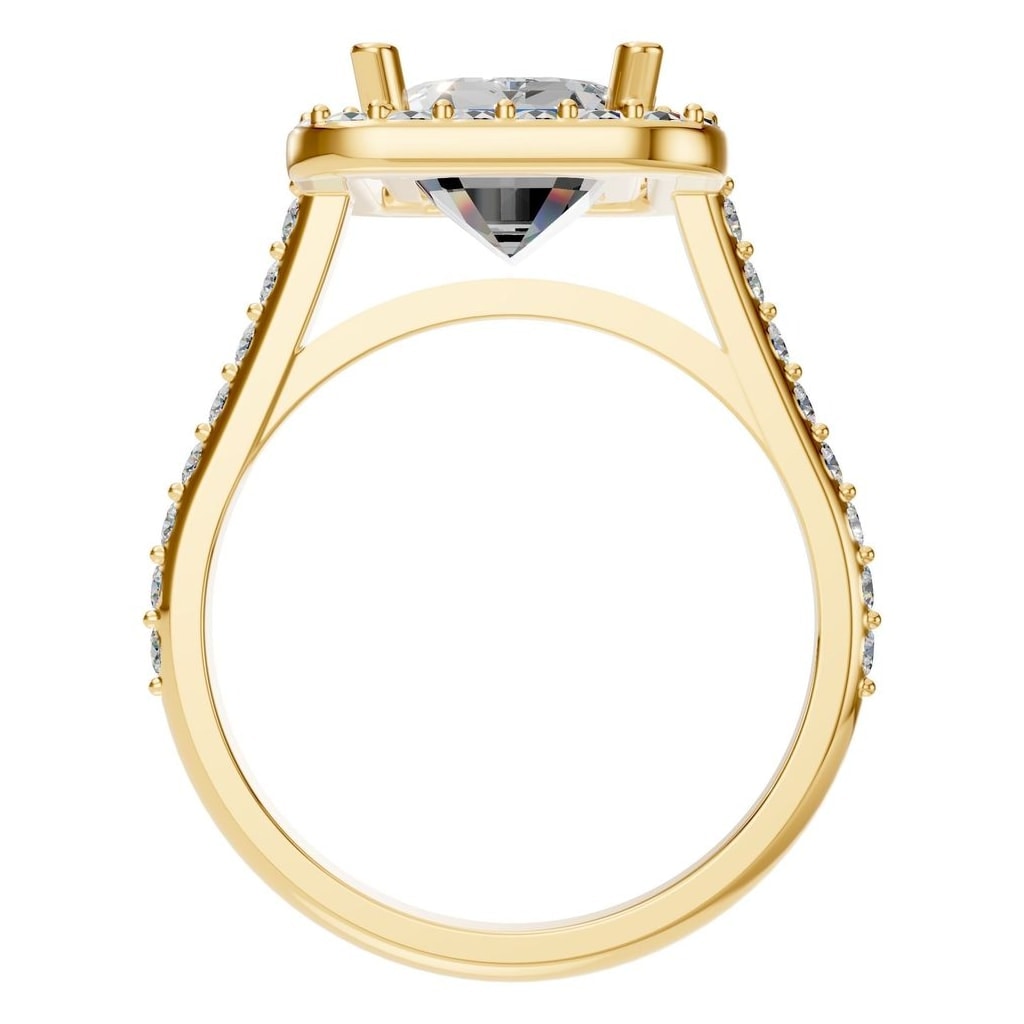RI-5374 Yellow Gold Ring SET - Top View