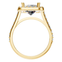 RI-5374 Yellow Gold Ring SET - Top View