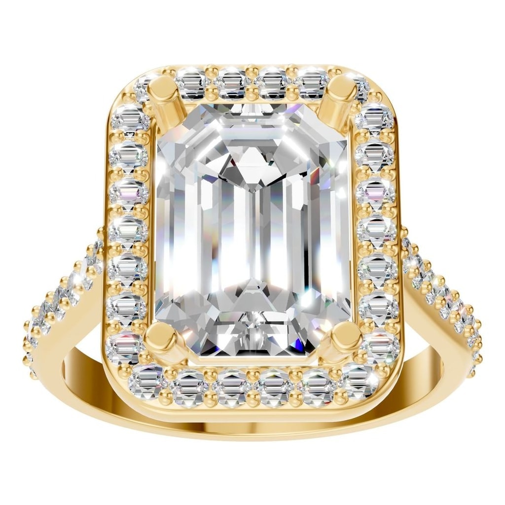 RI-5374 Yellow Gold Ring SET - Front View