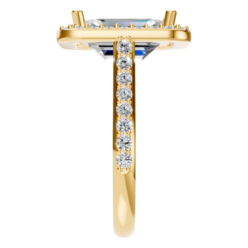 RI-5374 Yellow Gold Ring SET - Side View