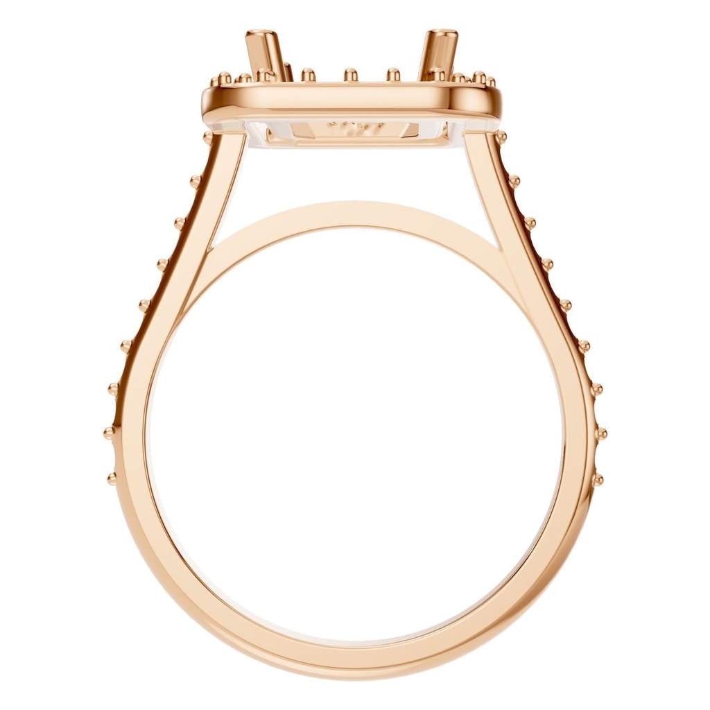 RI-5374 Rose Gold Ring UNSET - Top View