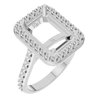 RI-5374 White Gold Ring UNSET - Main View