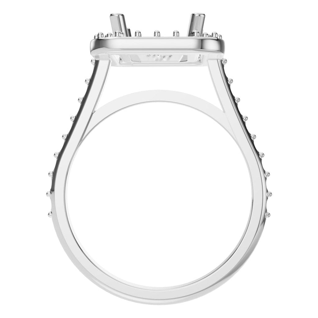 RI-5374 White Gold Ring UNSET - Top View