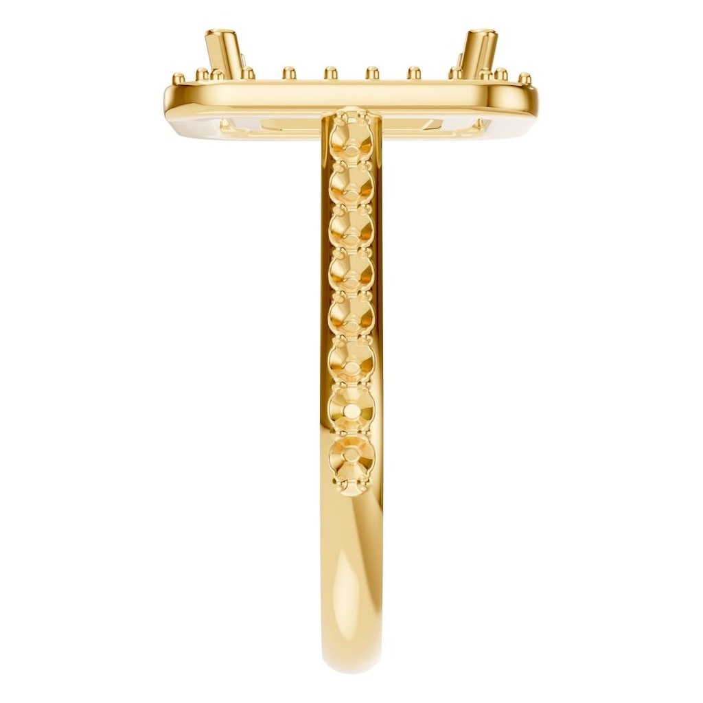 RI-5374 Yellow Gold Ring UNSET - Side View