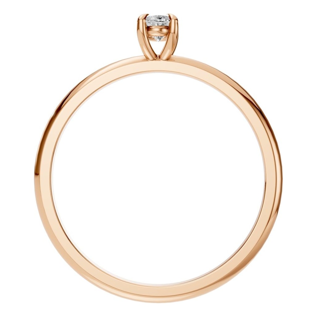 RI-5383 Rose Gold Ring SET - Top View
