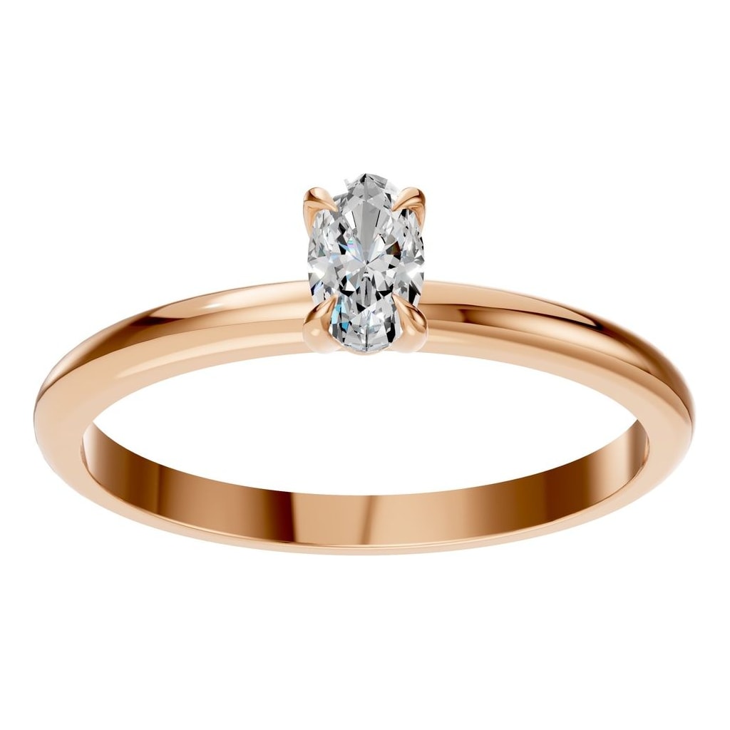 RI-5383 Rose Gold Ring SET - Front View