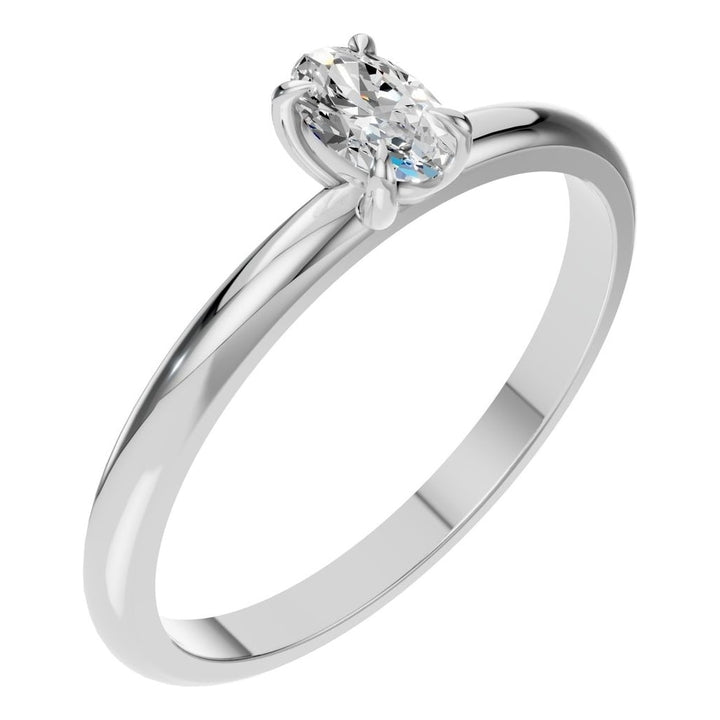 Solitaire Ring Mounting - Oval 5x3mm