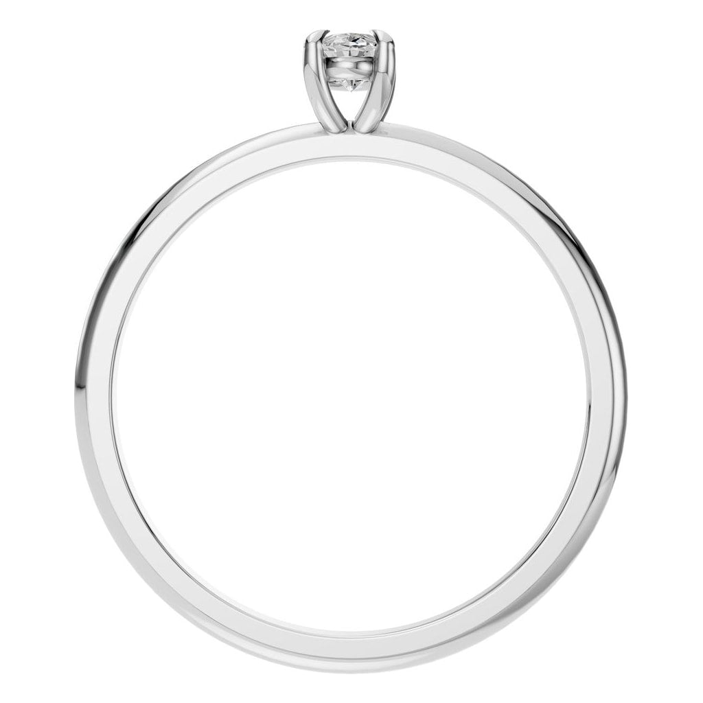 RI-5383 White Gold Ring SET - Top View