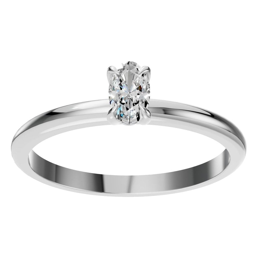 RI-5383 White Gold Ring SET - Front View
