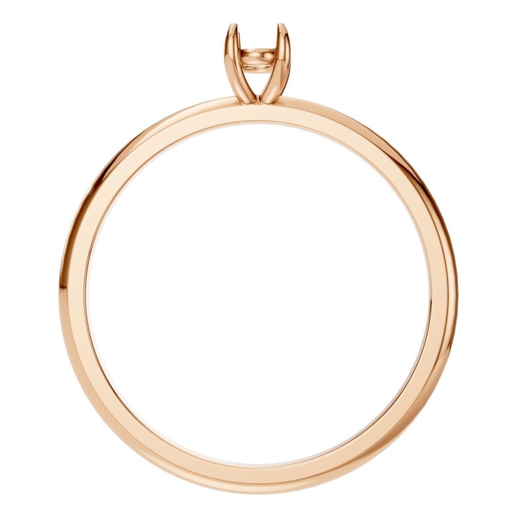 RI-5383 Rose Gold Ring UNSET - Top View