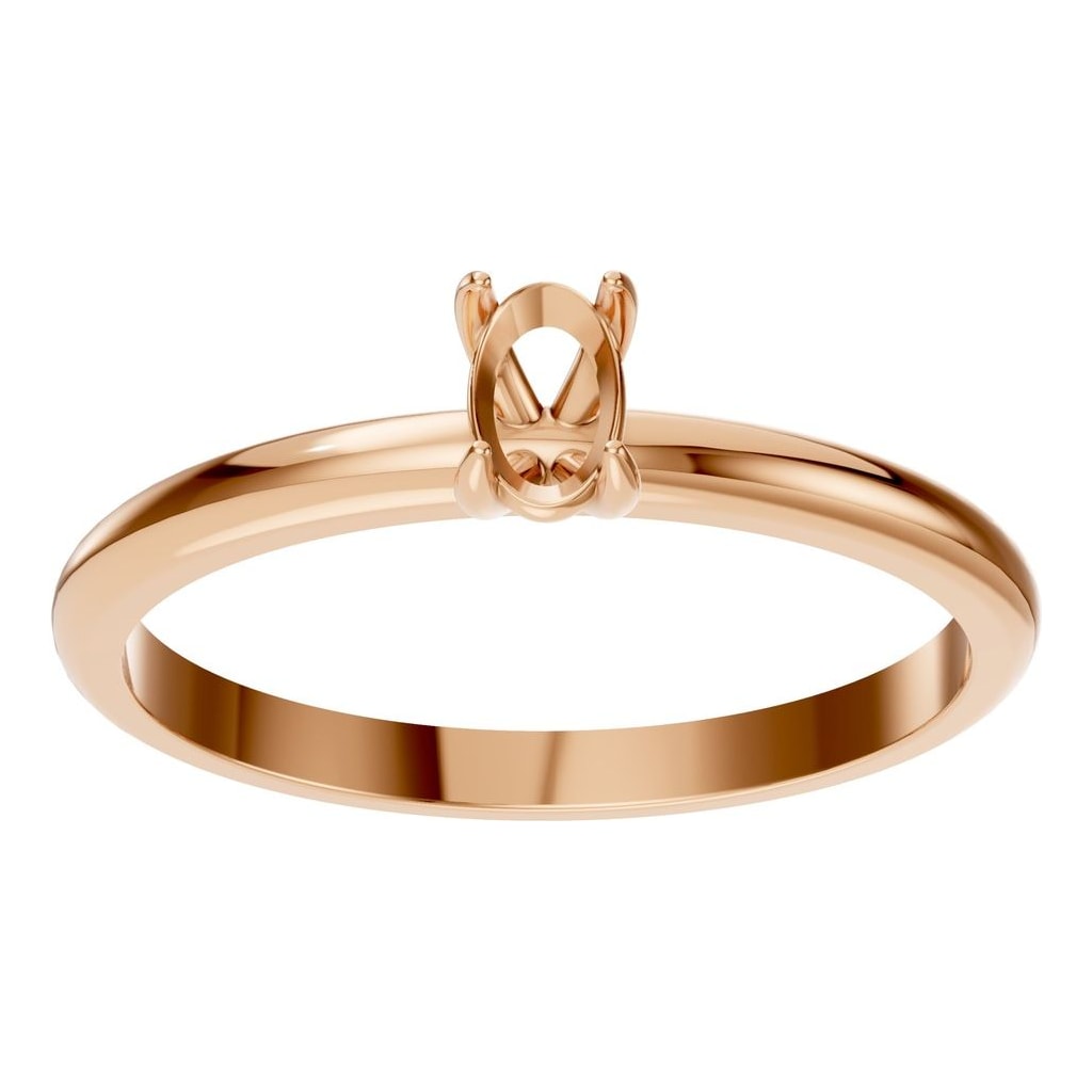 RI-5383 Rose Gold Ring UNSET - Front View