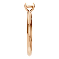 RI-5383 Rose Gold Ring UNSET - Side View