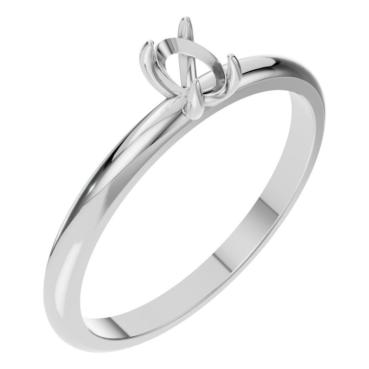 Solitaire Ring Mounting - Oval 5x3mm