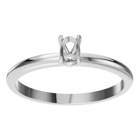RI-5383 White Gold Ring UNSET - Front View