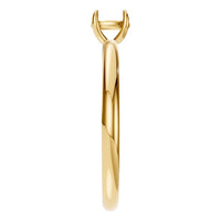 RI-5383 Yellow Gold Ring UNSET - Side View
