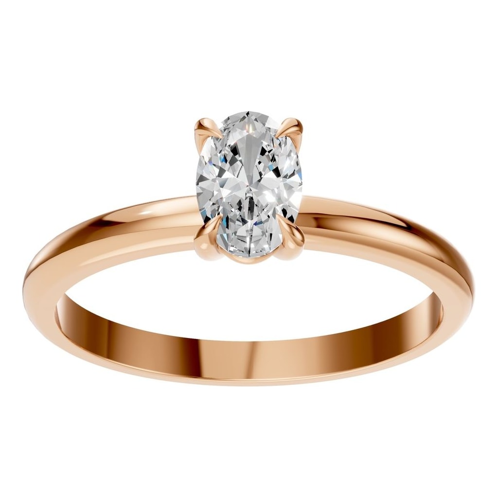 RI-5383 Rose Gold Ring SET - Front View